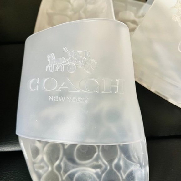 Jelly Coach Frosted Ulyssa Clear Slides - Picture 2 of 5